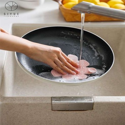 Pure silicone dish cloth brush household cleaning pot brush scouring pad 1519